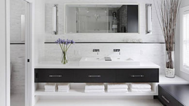 Фото - Черно-белая ванная комната: 15 идей для стильного оформления