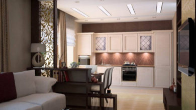 Фото - Дизайн кухни-гостиной 20 кв.м: стили, цветовое оформление и варианты отделки